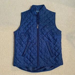 Lightweight blue women’s PP puffer vest